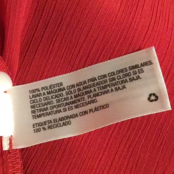 Beautiful red sheer top - Picture 3 of 3